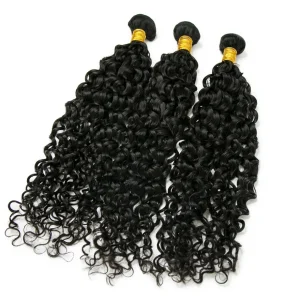Virgin human hair bundles 100% Natural Human Hair Curly Style.